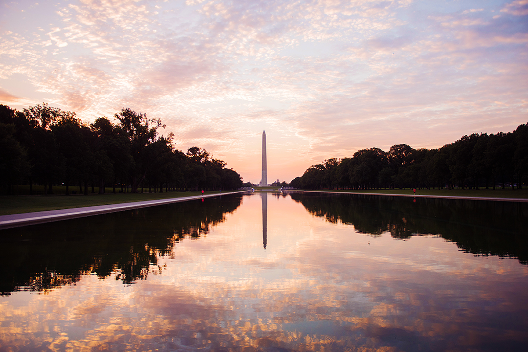 Washington Monument at sunrise